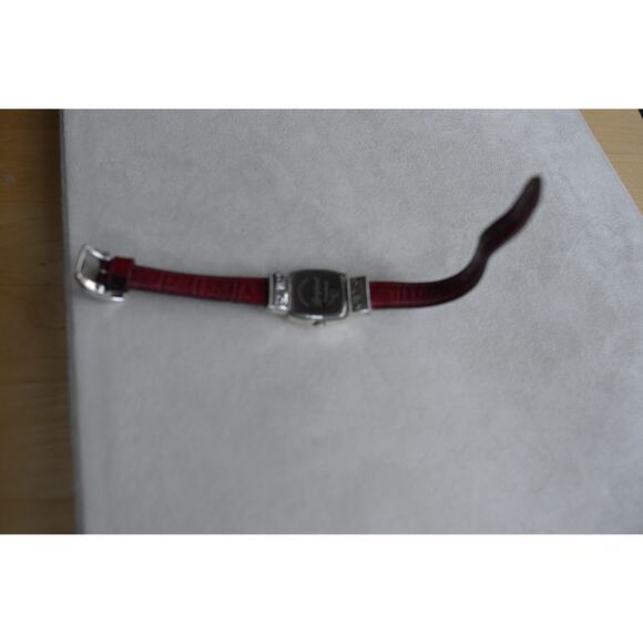 Brighton Vintage Waterford Reversible Watch Red Black Leather Retired 7" Gift - Picture 8 of 10
